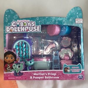 NEW Gabby Dollhouse Toy Bathroom Set